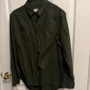 Women's Green Button Down Shirt